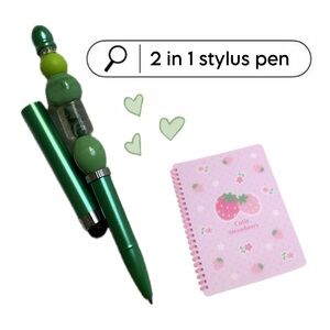 Green Rock Beads Stylus Pen